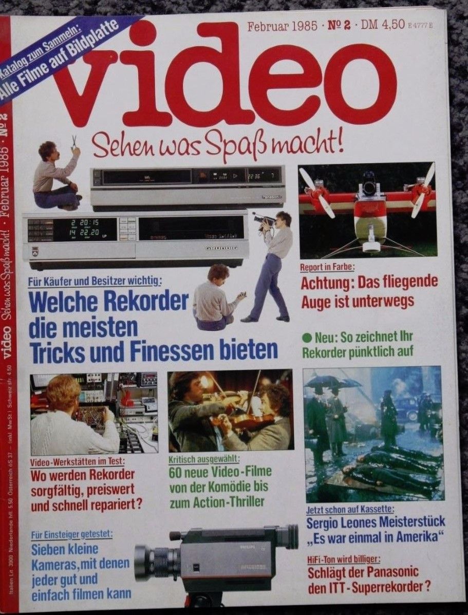 VIDEO magazine side cover February 1985