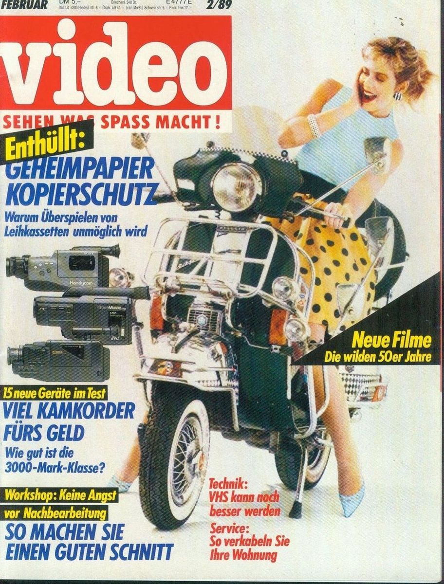 VIDEO magazine side cover February 1989