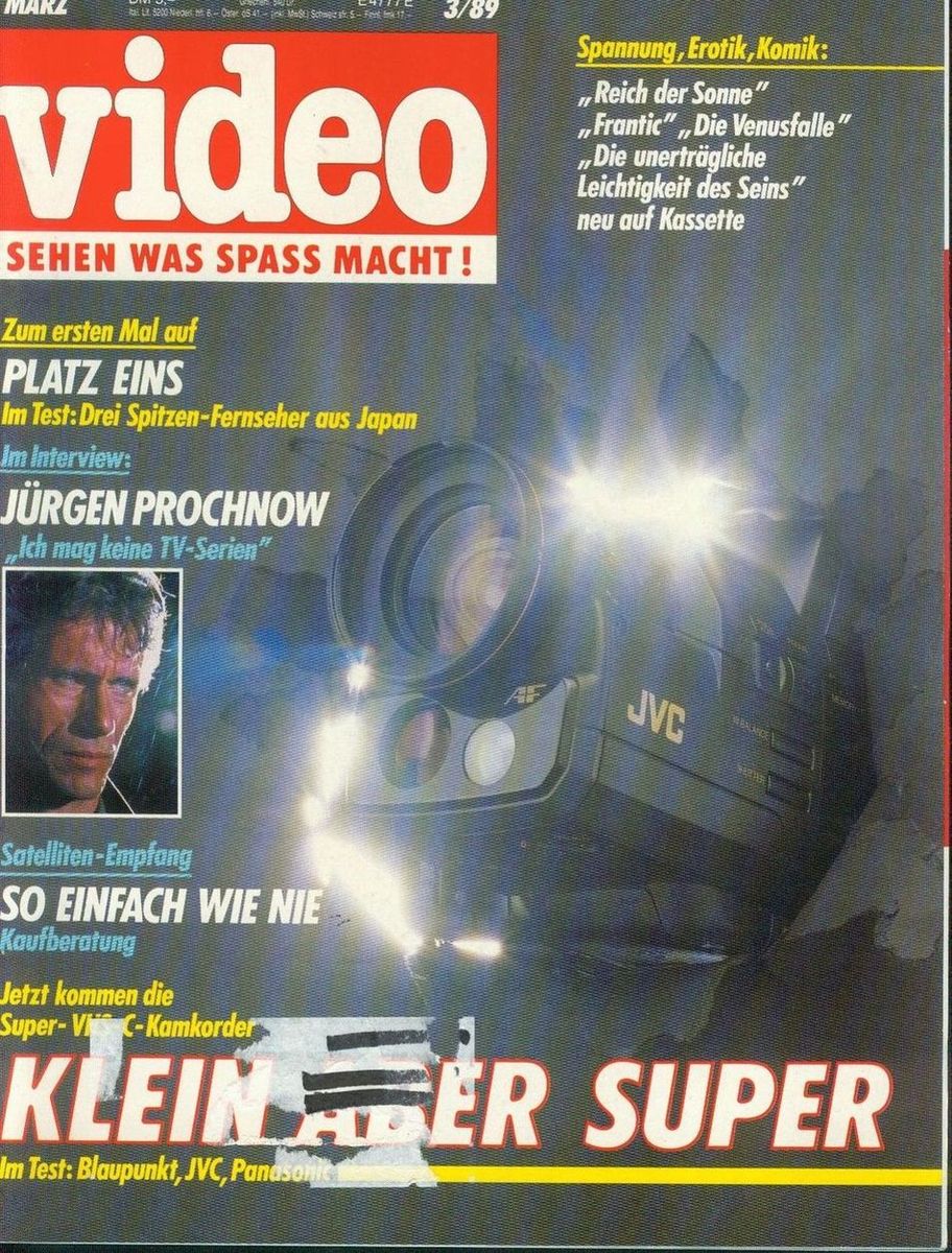 VIDEO magazine side cover March 1989