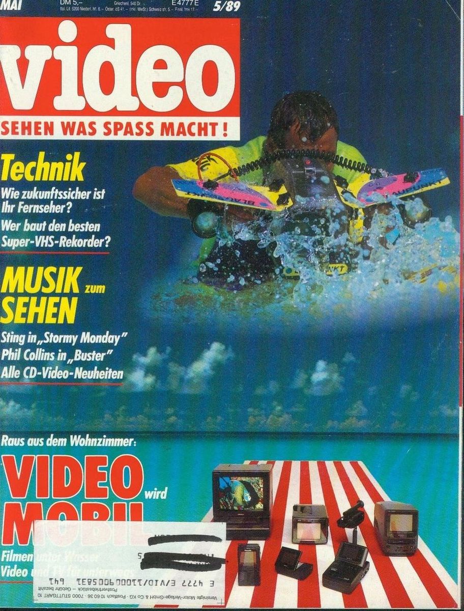 VIDEO magazine side cover May 1989
