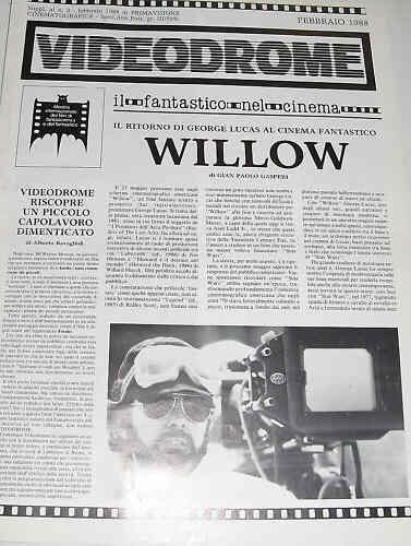 VIDEODROME magazine side cover February 1988