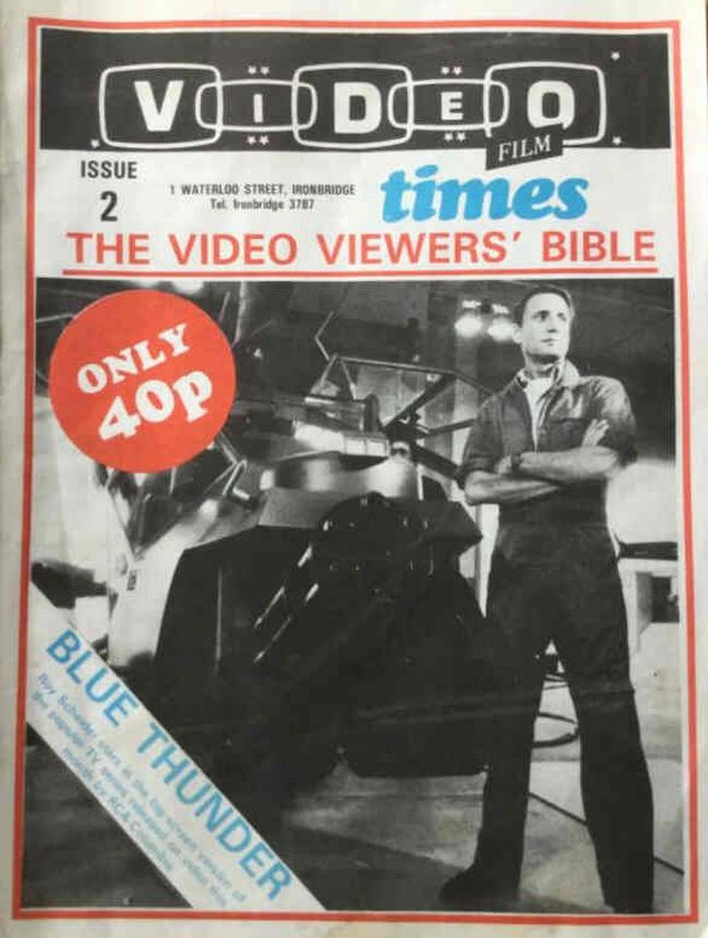 VIDEO FILM TIMES magazine side cover Issue 2   1984