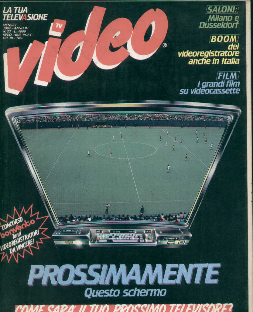 VIDEO (It) magazine side cover Issue 33  1984