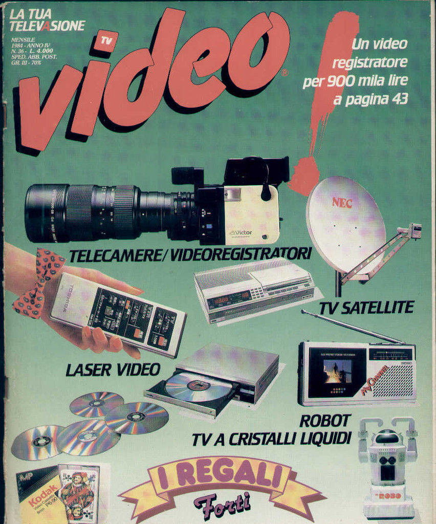 VIDEO (It) magazine side cover Issue 36  1984