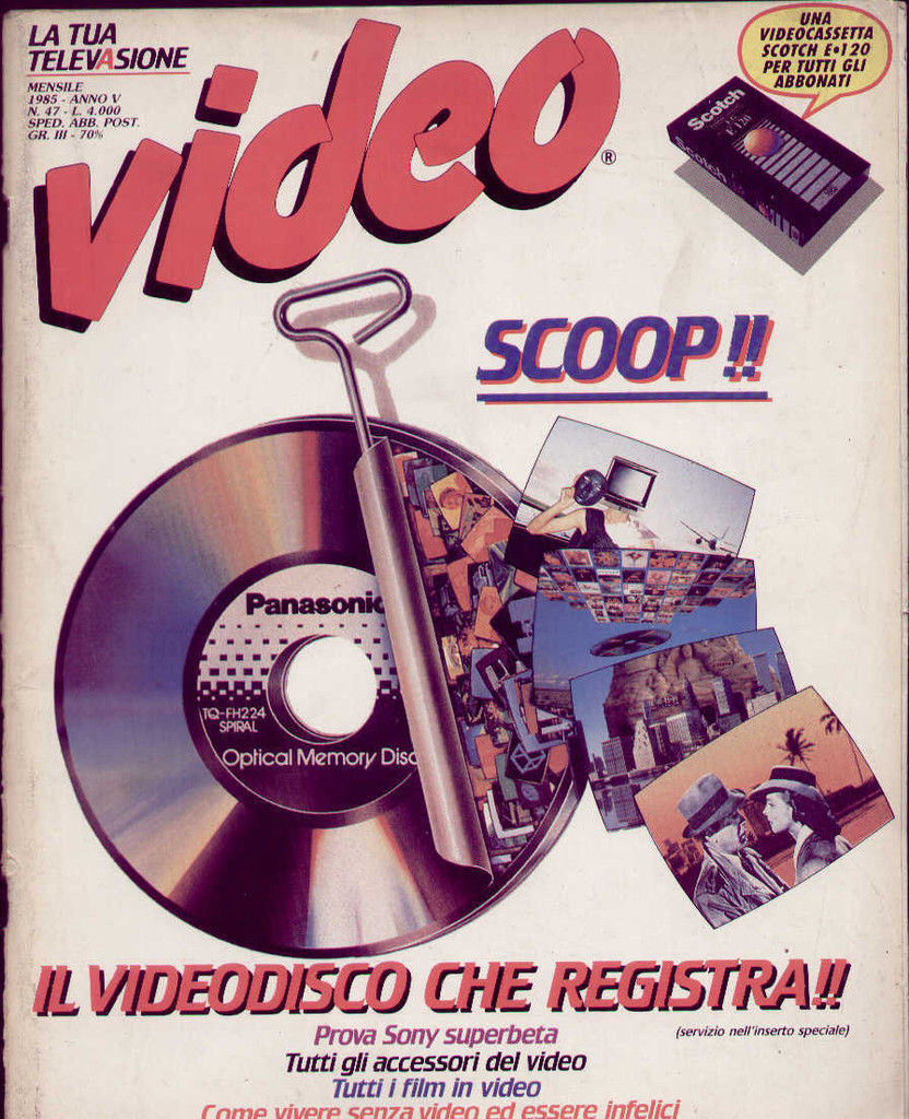 VIDEO (It) magazine side cover Issue 47  1985