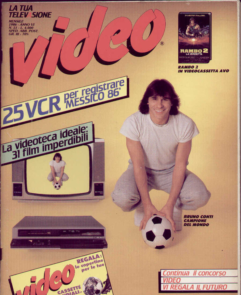 VIDEO (It) magazine side cover Issue 51  1986