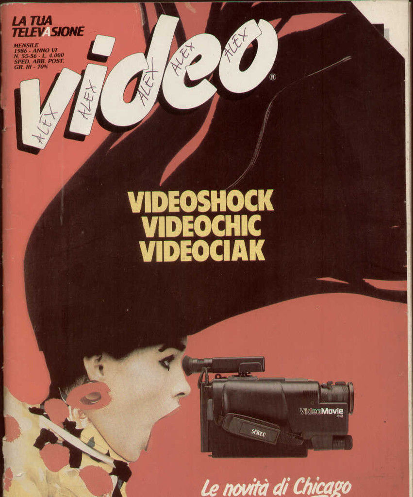 VIDEO (It) magazine side cover Issue 55/56  1986