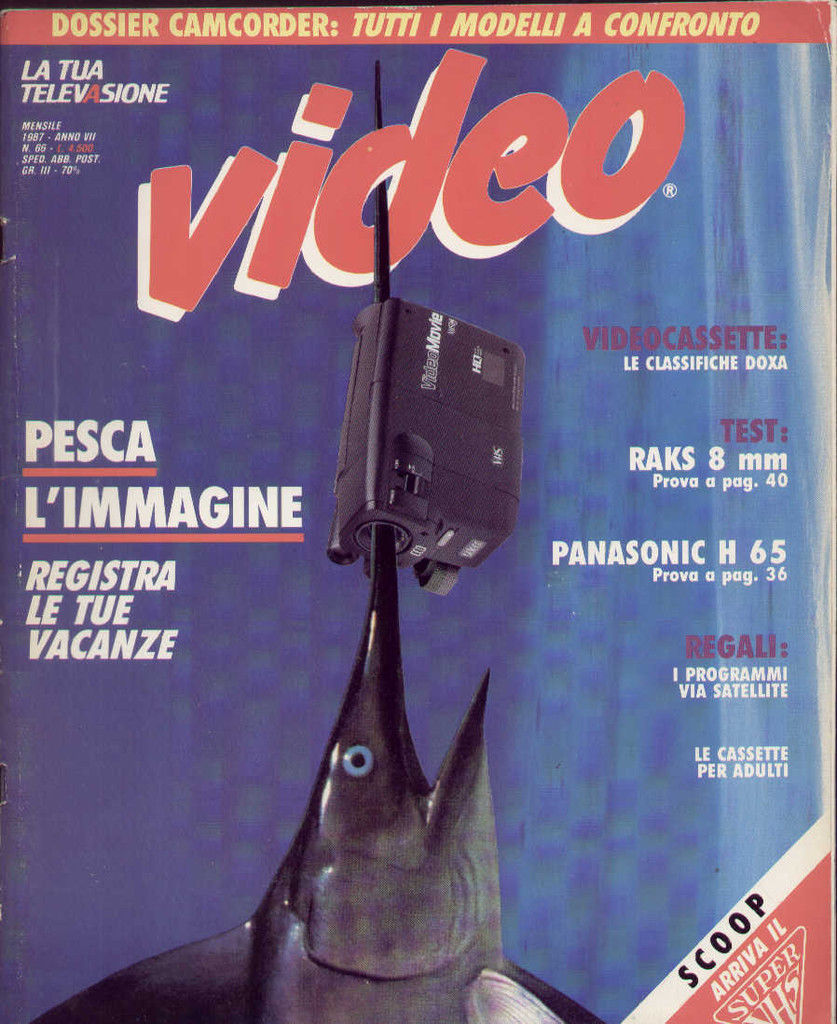 VIDEO (It) magazine side cover Issue 66  1987