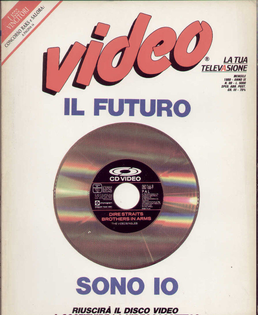 VIDEO (It) magazine side cover Issue 88  1989