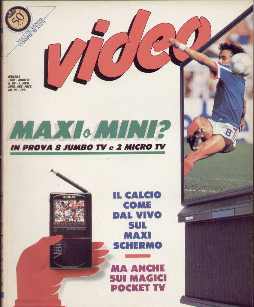 VIDEO (It) magazine side cover Issue 89  1989