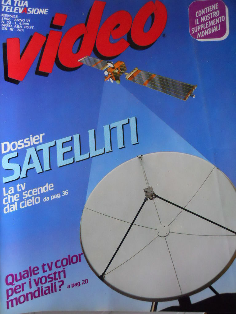 VIDEO (It) magazine side cover Issue 52  1986