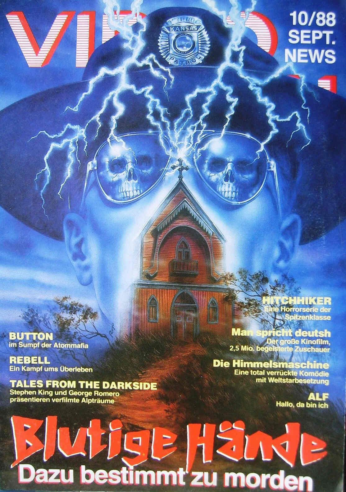 VIDEONEWS (De) magazine side cover September 1988