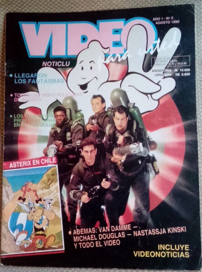 VIDEO PARA USTED magazine side cover Issue 2 August 1990
