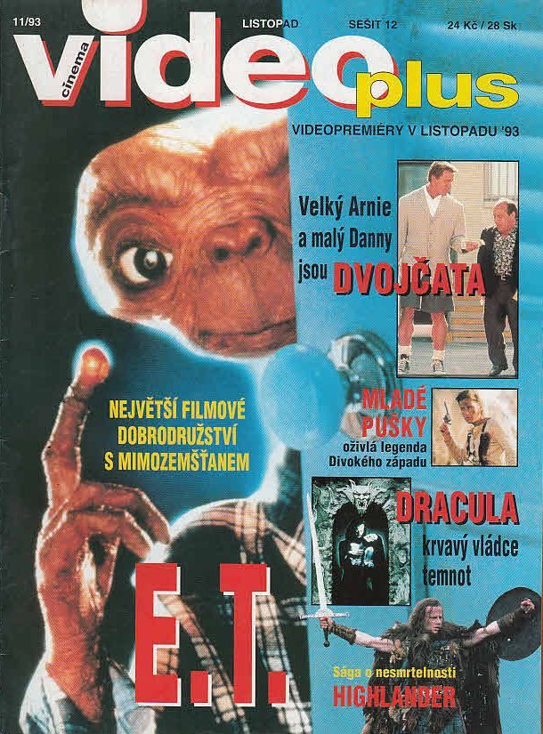VIDEO PLUS (SK) magazine side cover November 1993