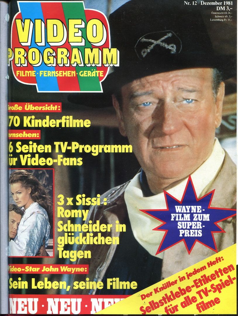 VIDEO PROGRAMM magazine side cover  December 1981