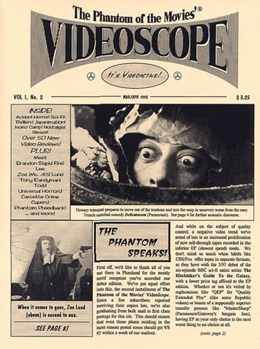 VIDEOSCOPE magazine side cover Issue 2 March/April 1993