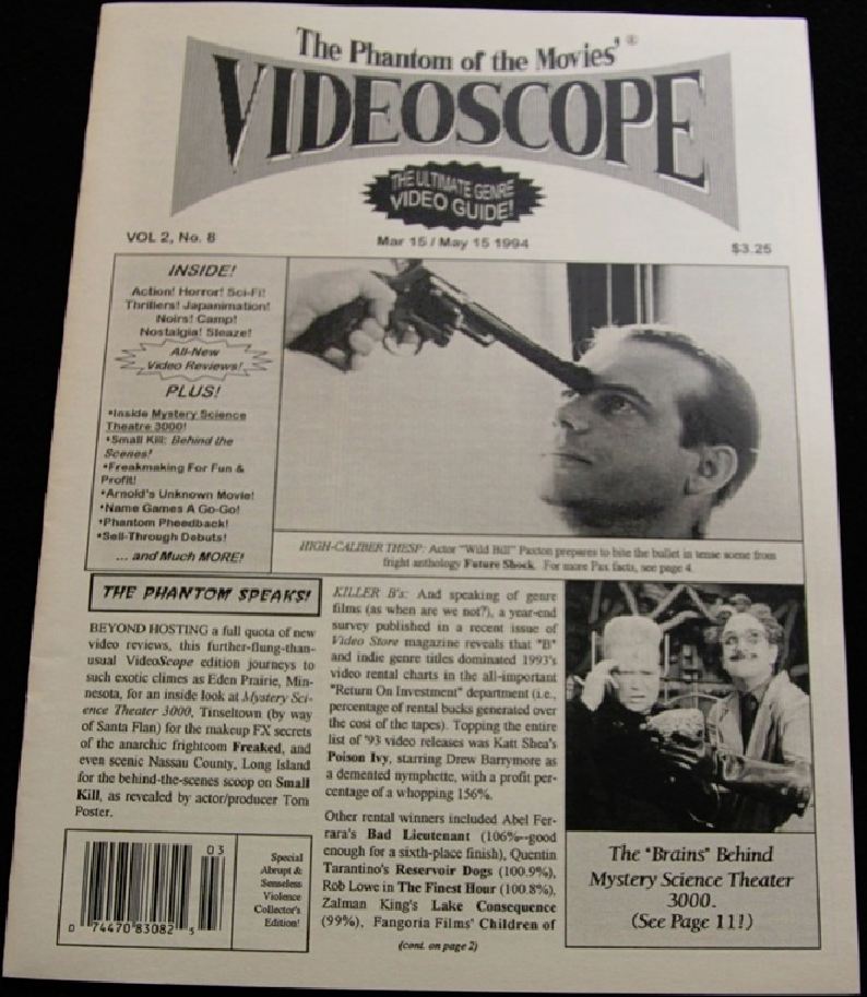 VIDEOSCOPE magazine side cover Issue 8 March-May 1994