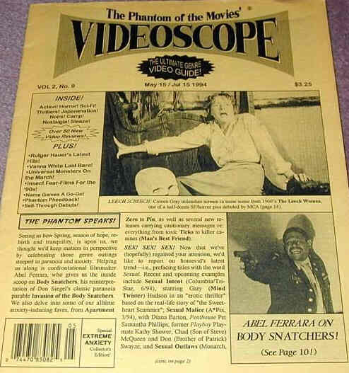 VIDEOSCOPE magazine side cover Issue 9 May/June/July 1994