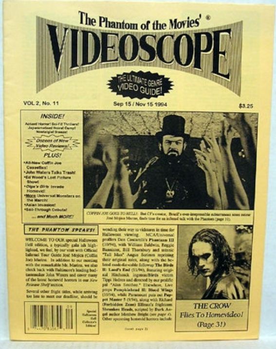 VIDEOSCOPE magazine side cover Issue 11 September-November 1994