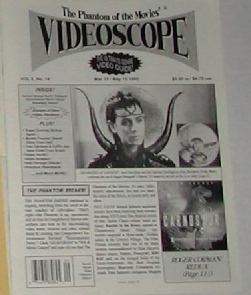VIDEOSCOPE magazine side cover Issue 14 March-May 1995