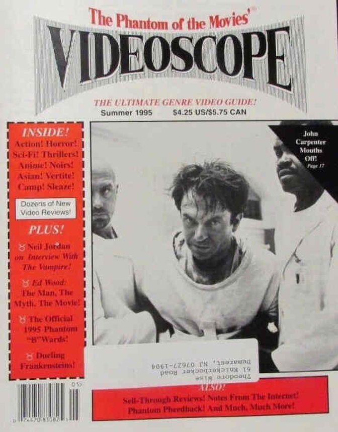 VIDEOSCOPE magazine side cover Issue 15 Summer/June/July/August 1995