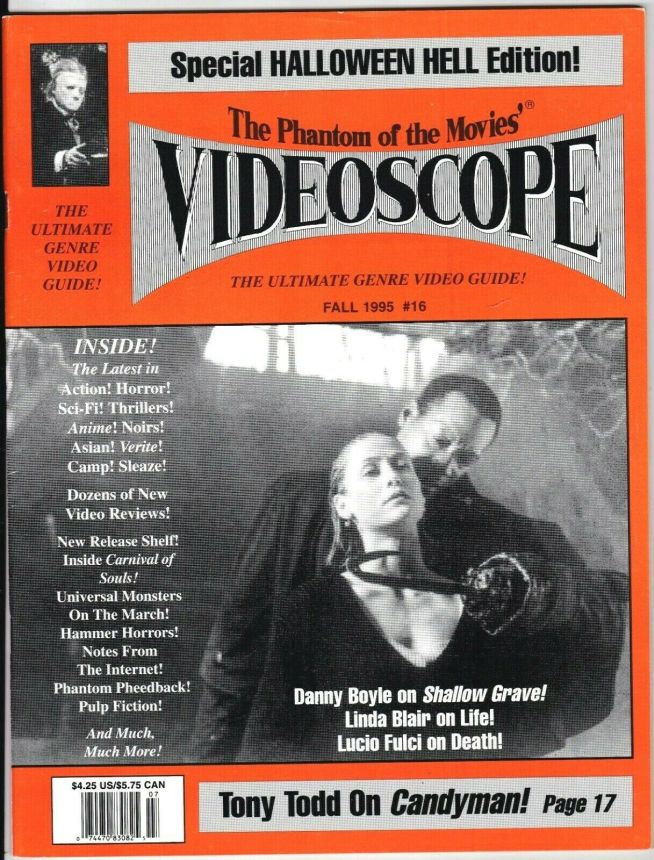 VIDEOSCOPE magazine side cover Issue 16 September/October/November 1995