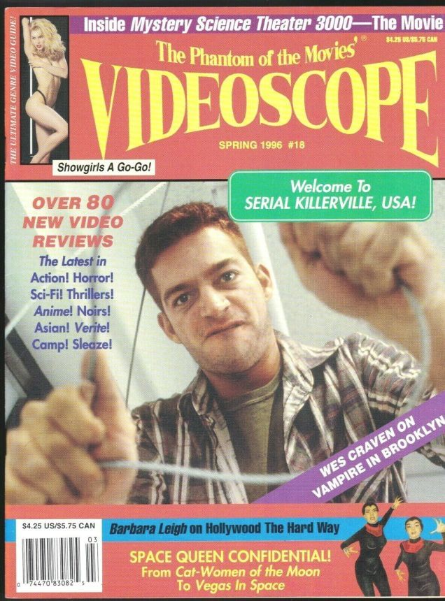 VIDEOSCOPE magazine side cover Issue 18 March/April/May 1996