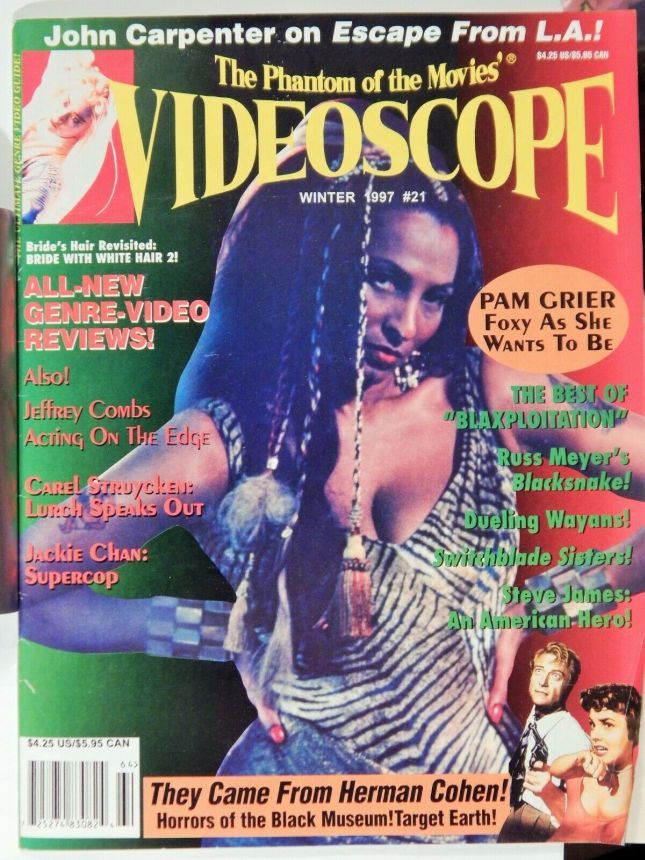 VIDEOSCOPE magazine side cover Issue 21 Dec/January/February 1997