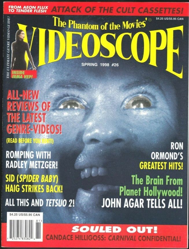 VIDEOSCOPE magazine side cover Issue 26 March/April/May 1998