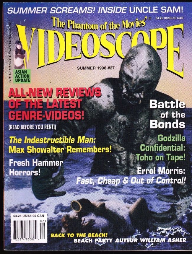 VIDEOSCOPE magazine side cover Issue 27 June/July/August 1998