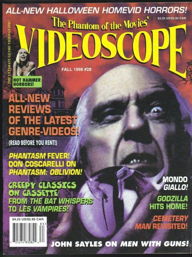 VIDEOSCOPE magazine side cover Issue 28 September/October/November 1998