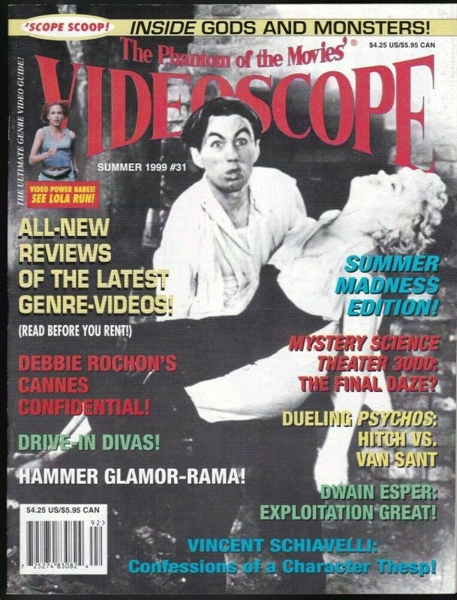 VIDEOSCOPE magazine side cover Issue 31 June/July/August 1999