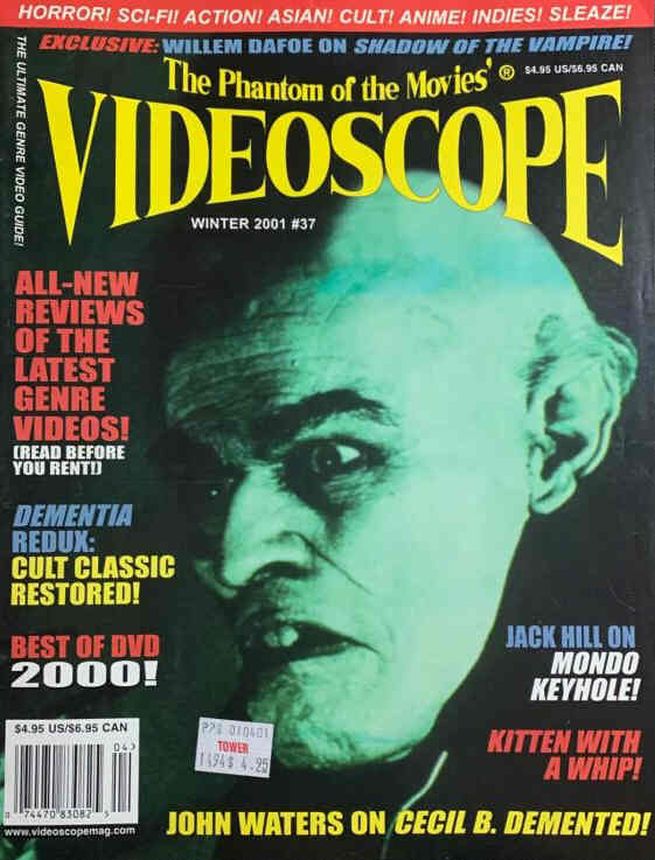 VIDEOSCOPE magazine side cover Issue 37 Dec/January/February 2001