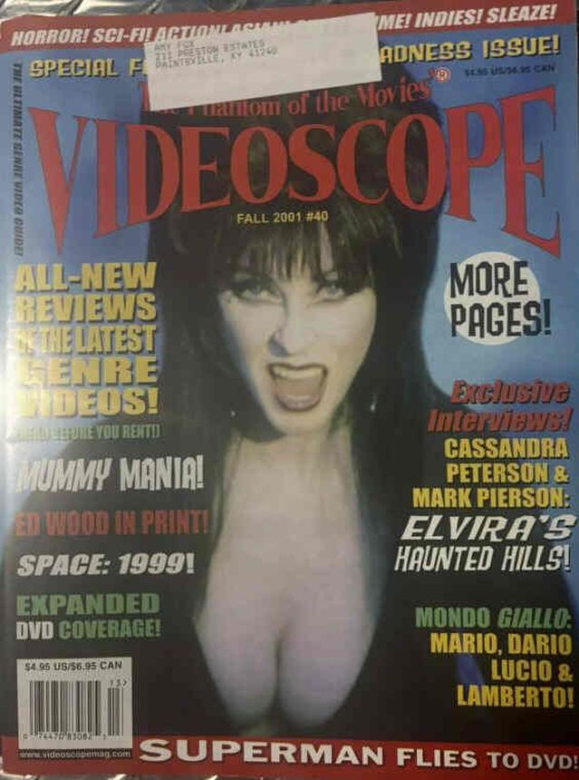VIDEOSCOPE magazine side cover Issue 40 September/October/November 2001