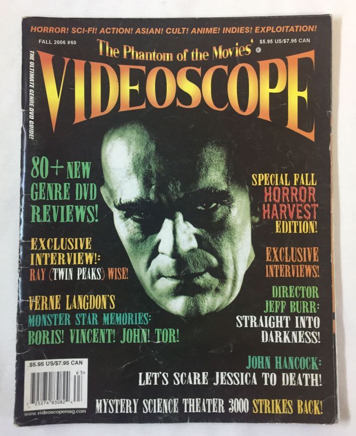 VIDEOSCOPE magazine side cover Issue 60 September/October/November 2006