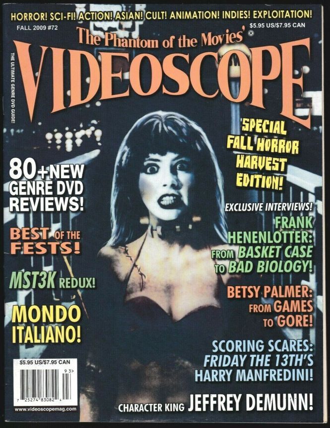 VIDEOSCOPE magazine side cover Issue 72 September/October/November 2009