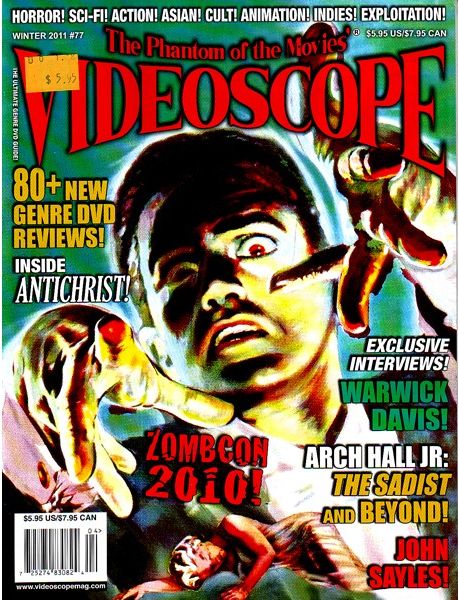 VIDEOSCOPE magazine side cover Issue 77 January/February/March 2011