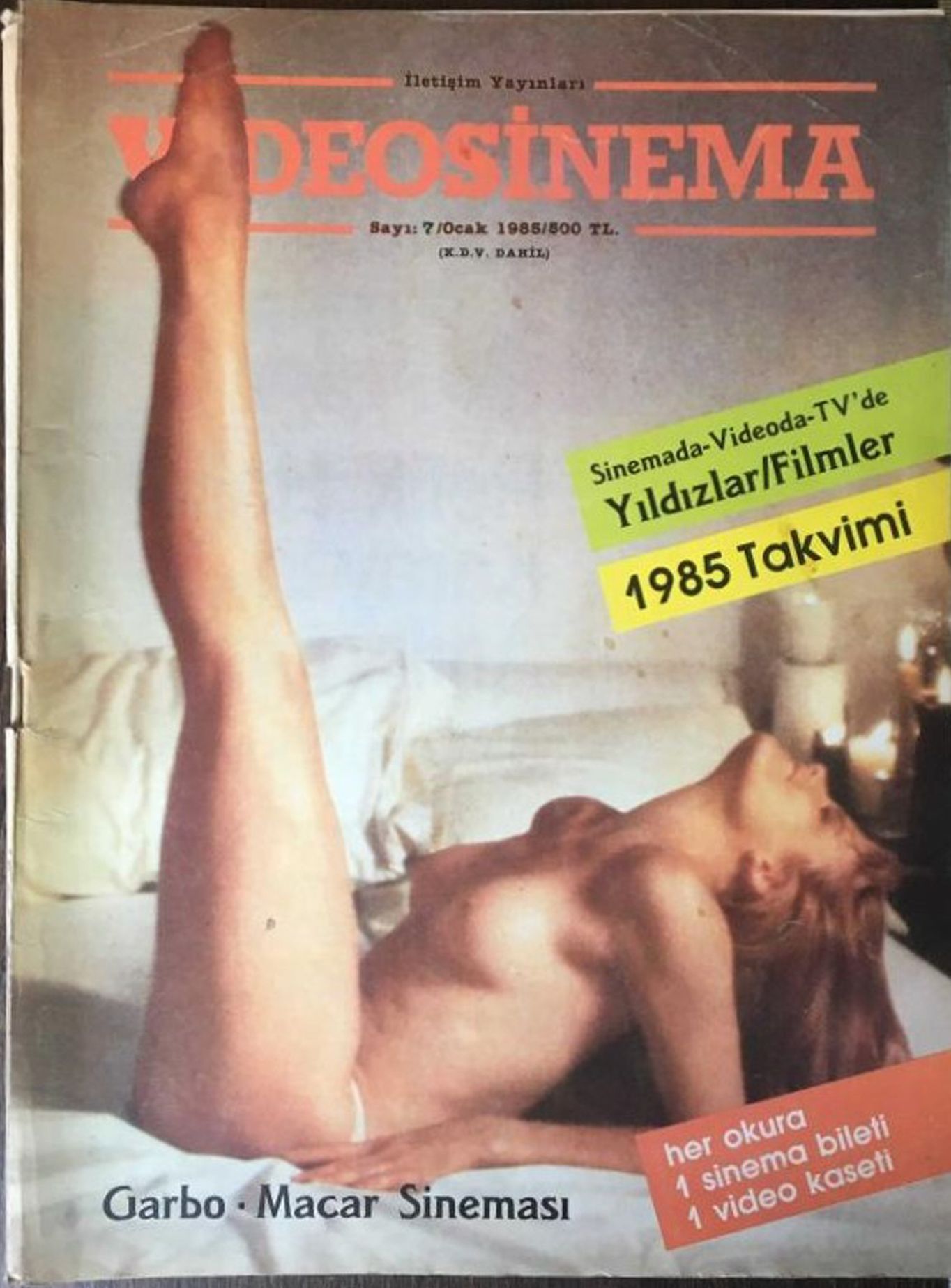 VIDEOSINEMA magazine side cover Issue 7  January 1985