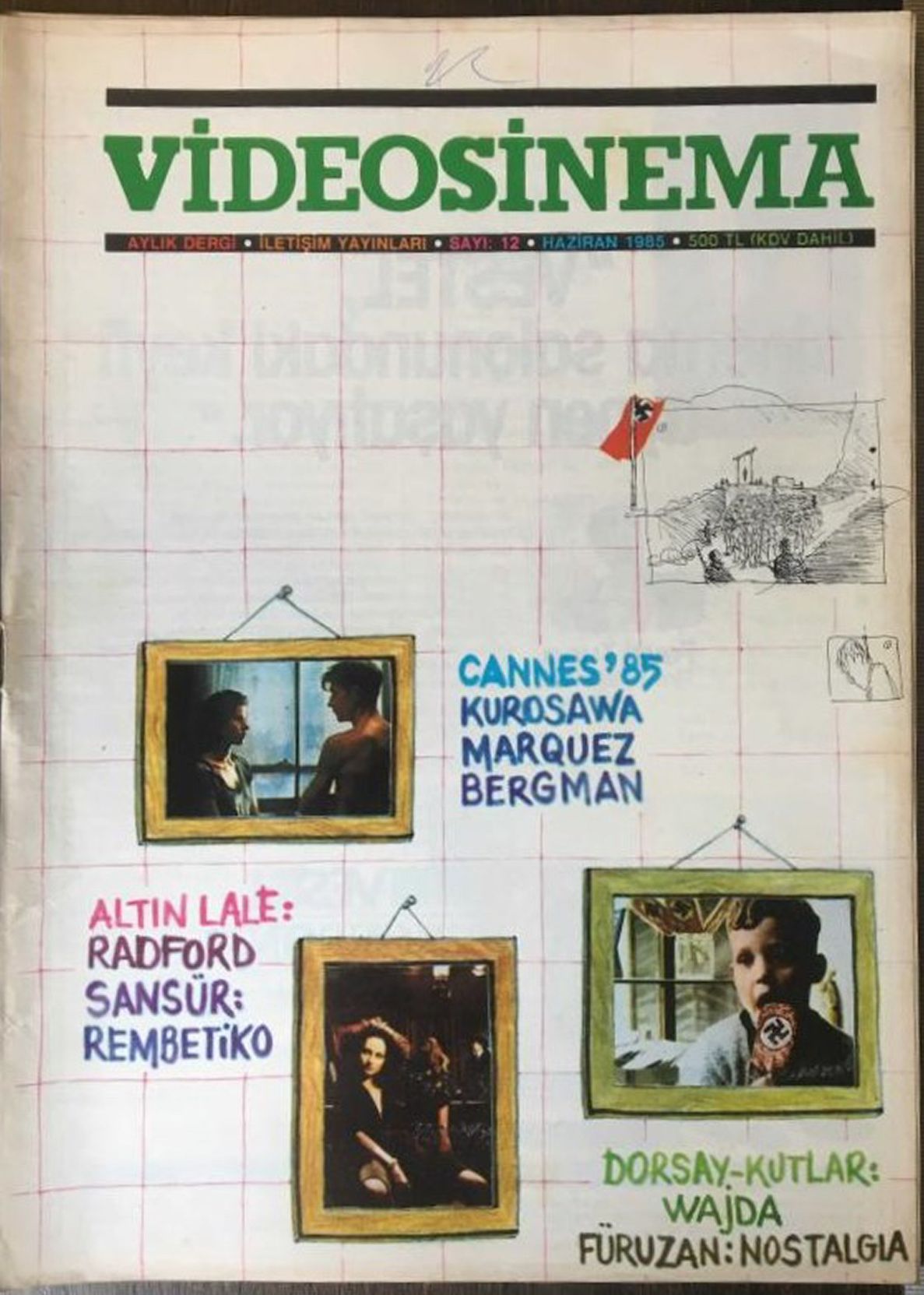 VIDEOSINEMA magazine side cover Issue 12  June 1985