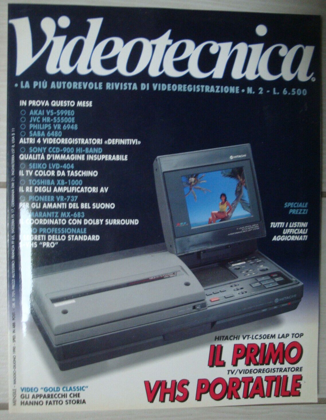 VIDEOTECNICA magazine side cover Issue 2  March 1990