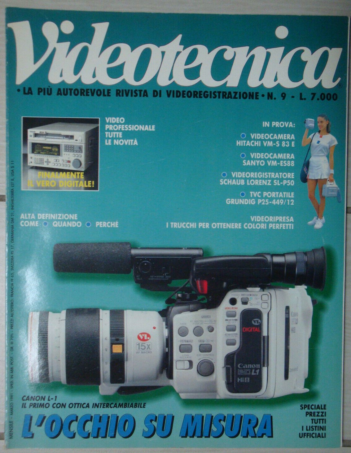 VIDEOTECNICA magazine side cover Issue 9  March 1991