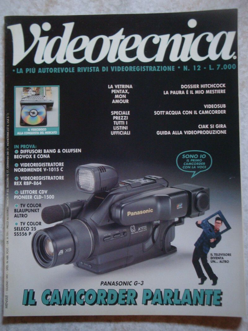 VIDEOTECNICA magazine side cover Issue 12  June 1991