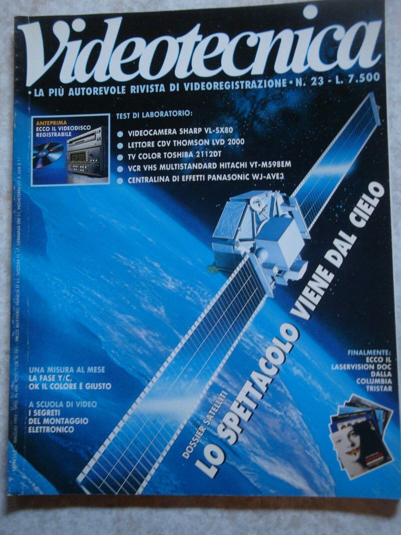 VIDEOTECNICA magazine side cover Issue 23  May 1992
