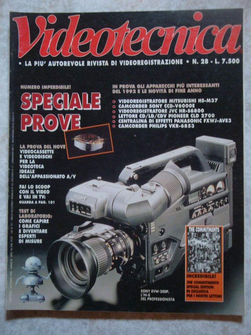 VIDEOTECNICA magazine side cover Issue 28  December 1992