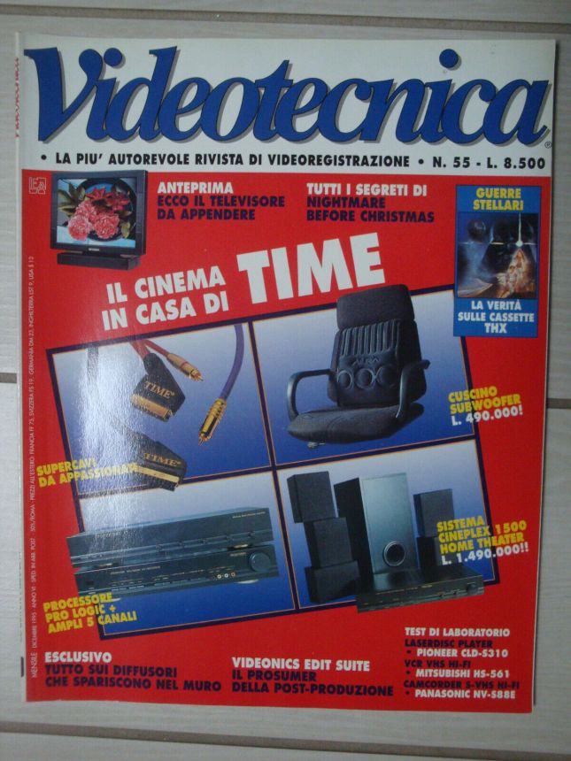 VIDEOTECNICA magazine side cover Issue 55  December 1995