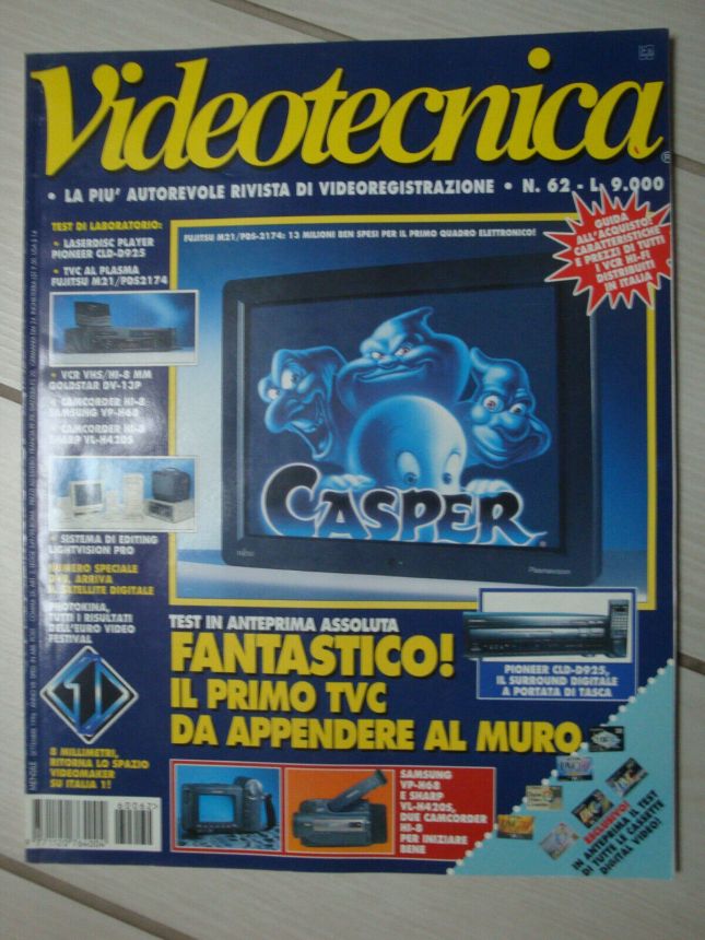 VIDEOTECNICA magazine side cover Issue 62  August 1996