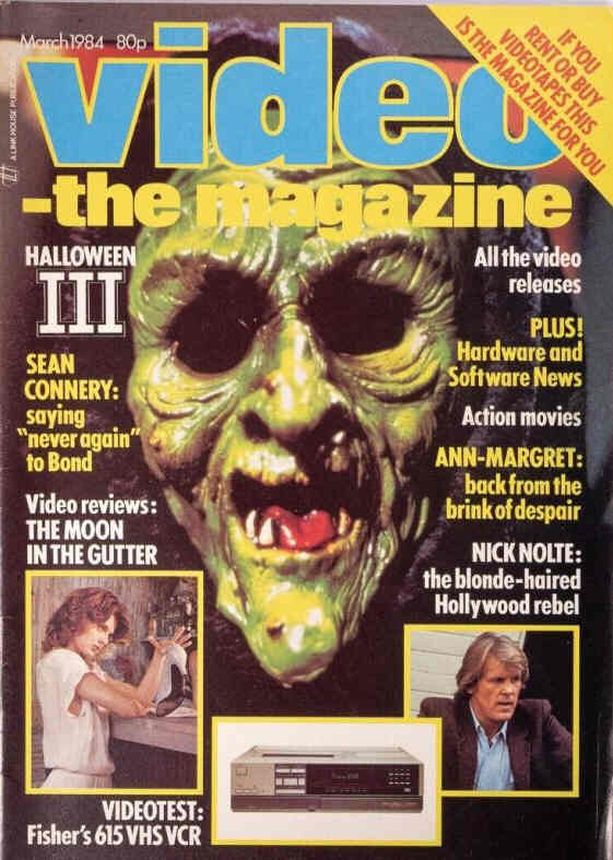 VIDEO-THE MAGAZINE magazine side cover  March 1984
