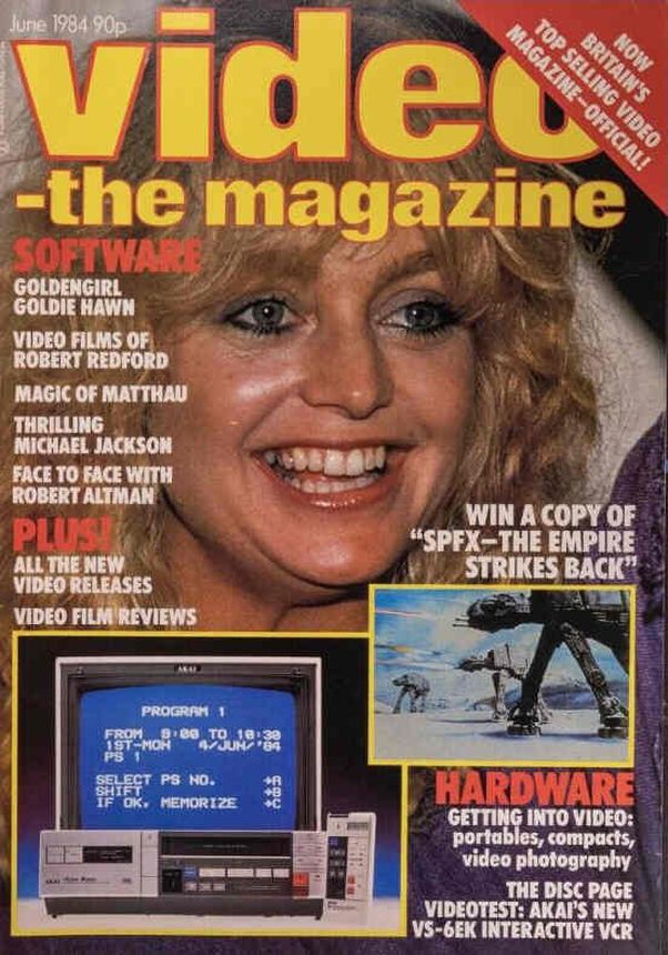 VIDEO-THE MAGAZINE magazine side cover  June 1984