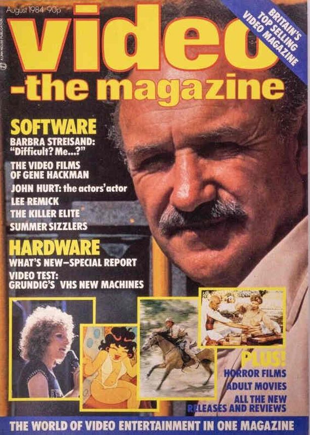 VIDEO-THE MAGAZINE magazine side cover  August 1984