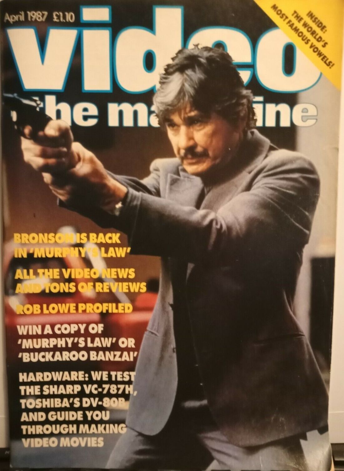 VIDEO-THE MAGAZINE magazine side cover  April 1987